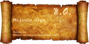 Mojzsis Olga névjegykártya